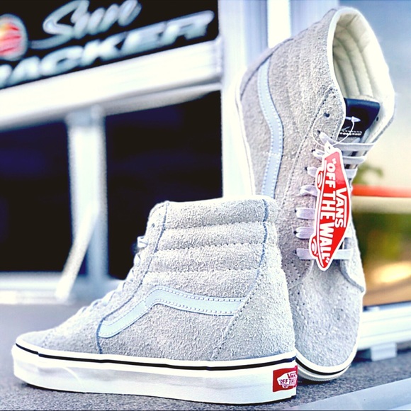 LAST! NWT Vans Old Skool SK8 Hairy Suede Grey Dawn - Picture 4 of 8